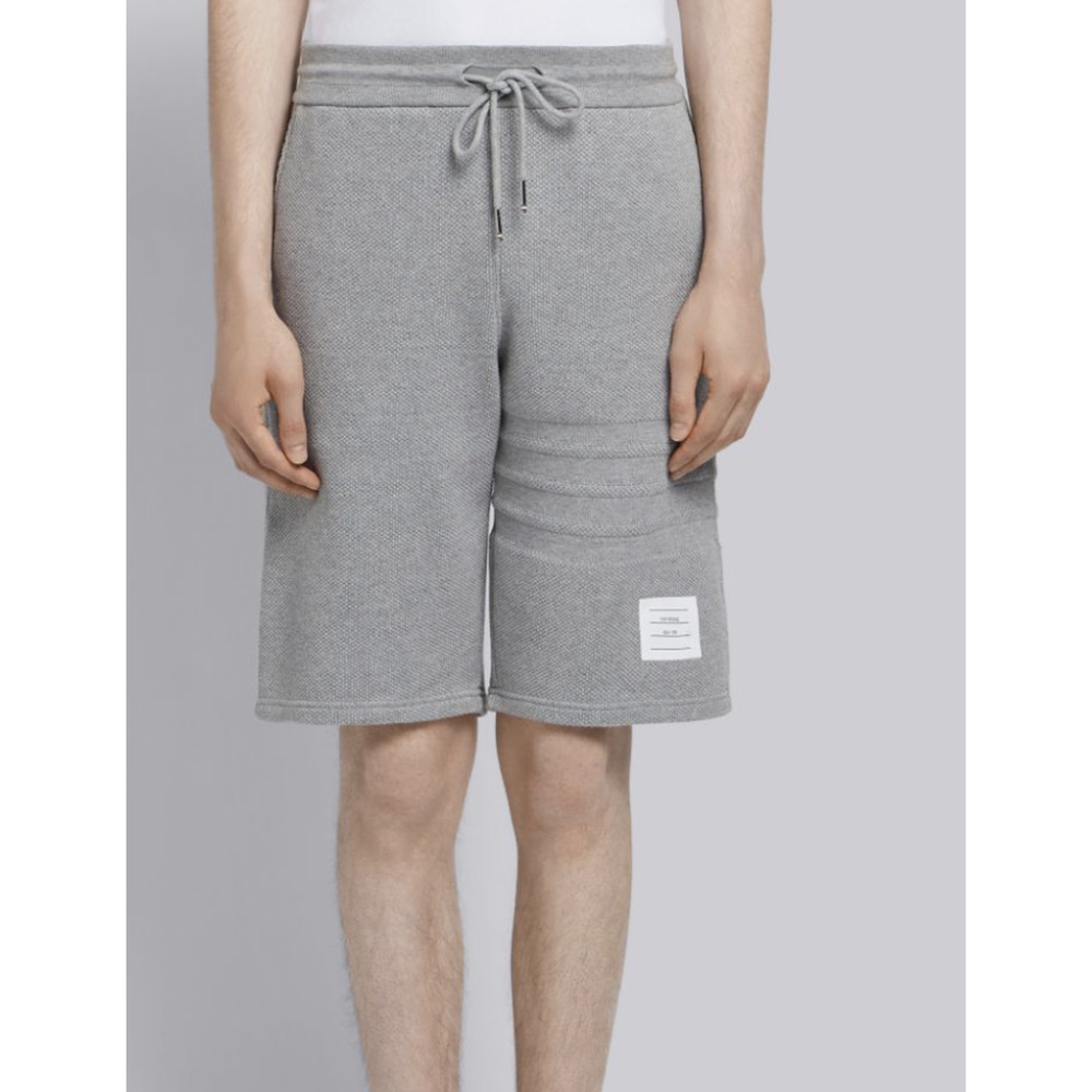 Thom Browne 4-BAR HONEYCOMB PIQUE SWEATSHORT Grey size 2